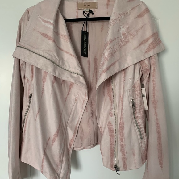BLANKNYC Faux Suede pink waterfall jacket NWT from Anthropologie Size Medium - Picture 8 of 12